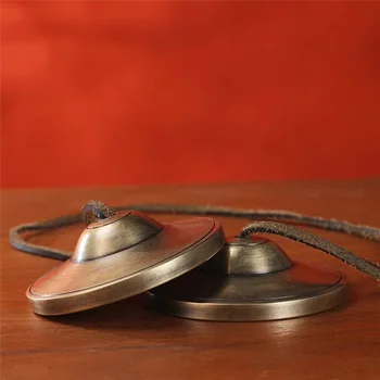 RTENTE-Balline Tingsha fatte a mano da 7 cm Piatti in ottone retrò Campane tibetane Yoga Awakening Strumenti a percussione Regali 1