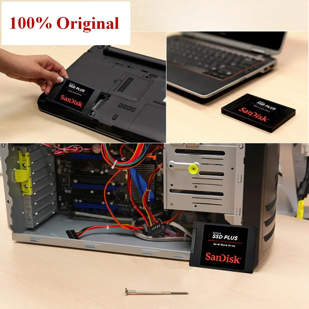 100% Sandisk SSD ÷ 2.5 Ʈ ָ Ʈ ũ, SSD  ָ Ʈ ϵ ̺ ũ, 480GB, 240GB, 1TB, 2TB, SATA III