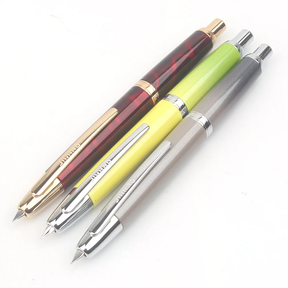 Jinhao-格納式万年筆、クラシックプレス、キャップレス、ポータブル Jinhao-格納式万年筆、クラシックプレス、キャップレス、ポータブル