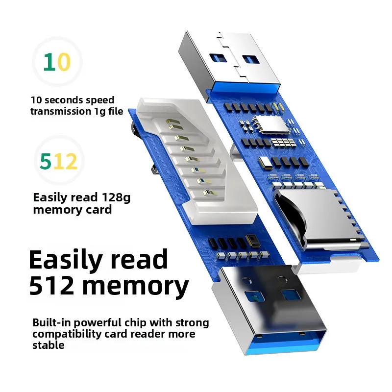 고속 USB 3.0/2.0 TF SD 카드 리더기 2-in-1 다기능 휴대용 어댑터 컴퓨터 태블릿 카메라 노트북 데이터 전송