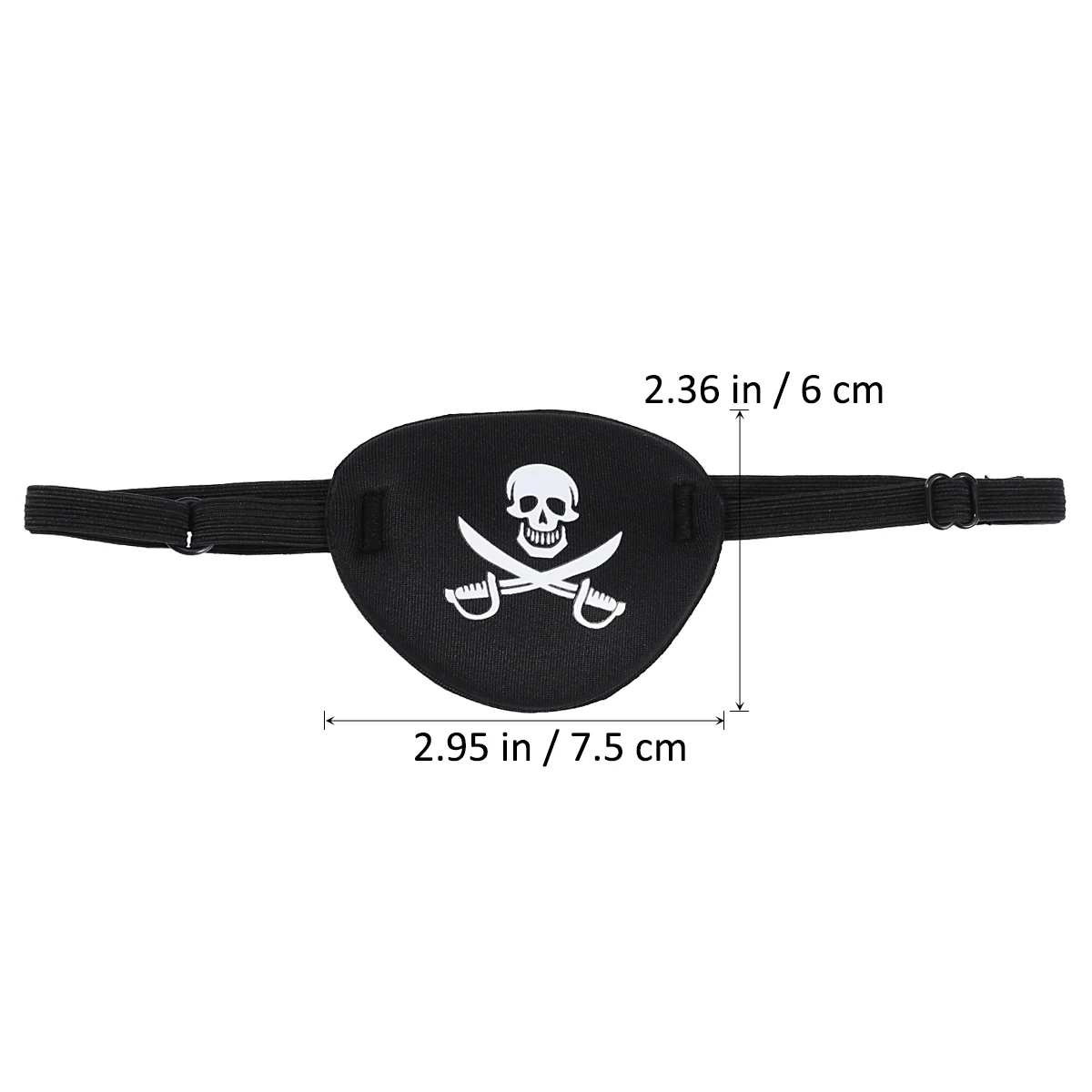 1pc Pirate Single Eye Mask Pirate Skull Crossbone Eye Cover Children Kids Eye Patch EVA Eye Mask For Lazy Eye (Black) 3