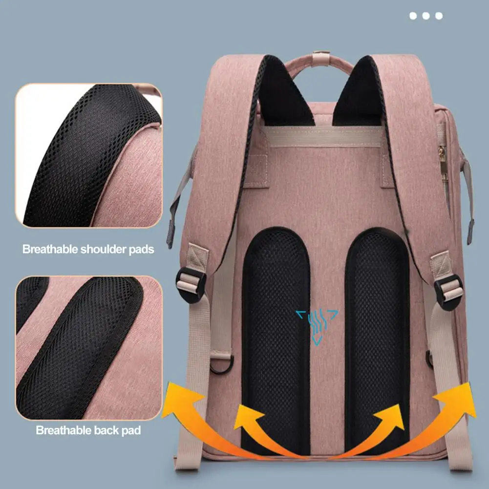 

Breathable Foldable Diapers Baby Bag Spacious Organized Mommy Bag Backpack with Sunshade Net Arch Capacity Diaper Bag for Baby