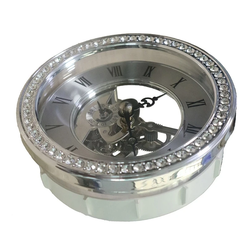Modern 116mm Crystal Transparent Skeleton Clock Insert for Artistic Space Decors 2