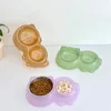 Cat Food Bowl - Pet Double Bowl Set, Anti-Spill Dog & Cat Feeding Bowls, Non-Slip Pet Food & Water Bowls,