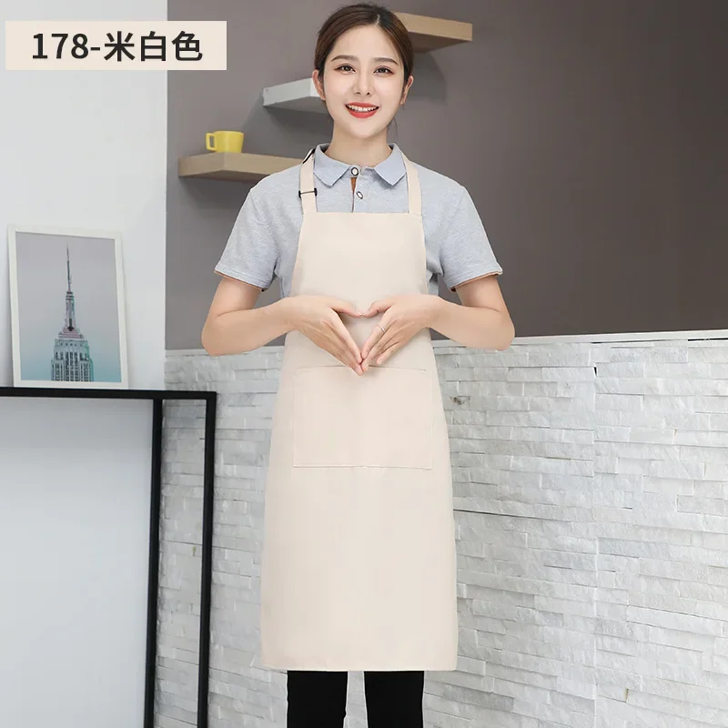 Personalized Waterproof Apron - Custom Logo White & Black Design for Cooking and Work Wear