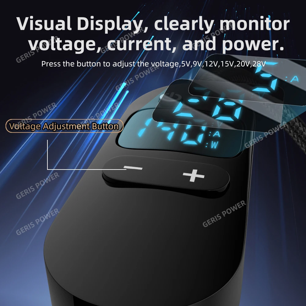 รูปสินค้า สายแปลงไฟ USB-C เป็น DC 140W ปรับแรงดันได้ 5-28V