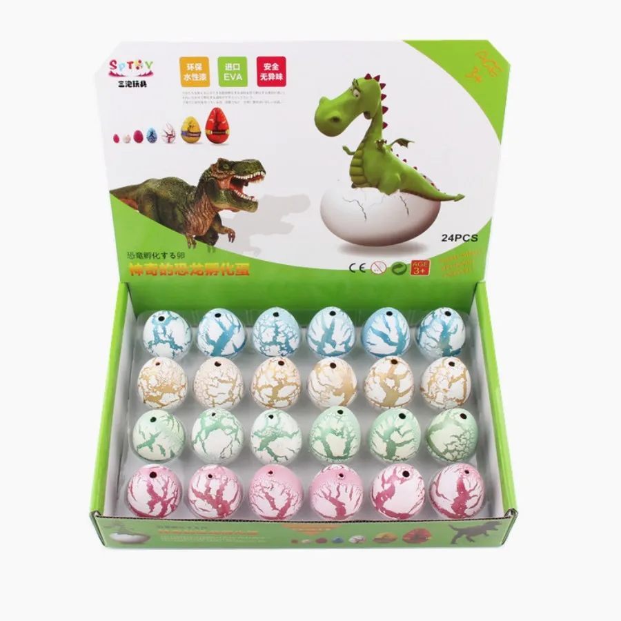 SUNAPO 24pcs medium crack dinosaur egg hatching eggs dinosaur birthday decoration dinosaur party decoration Easter basket filler 2