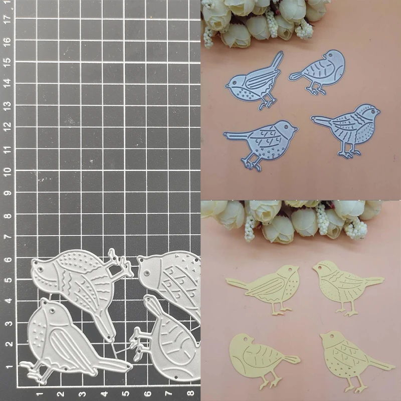 

Birds Metal Cutting Dies Stencil Scrapbook Diy Album Stamp Paper Card Embossing Decor Craft Knife Mould