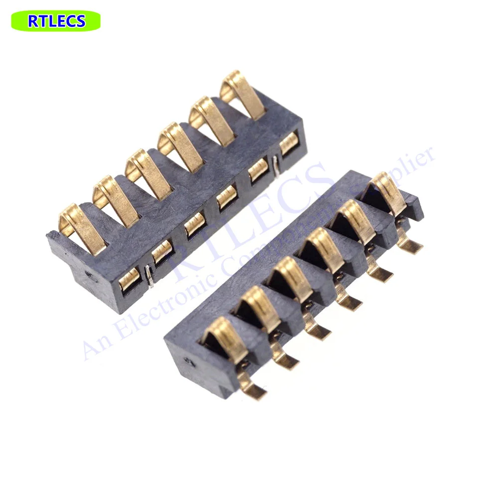 20 Pcs Frühling Kompression Kontaktieren 2,5mm Pitch 2 3 4 5 6 Pin Stecker Oberfläche Mount Akku Reflow solder PCB – Detail 9