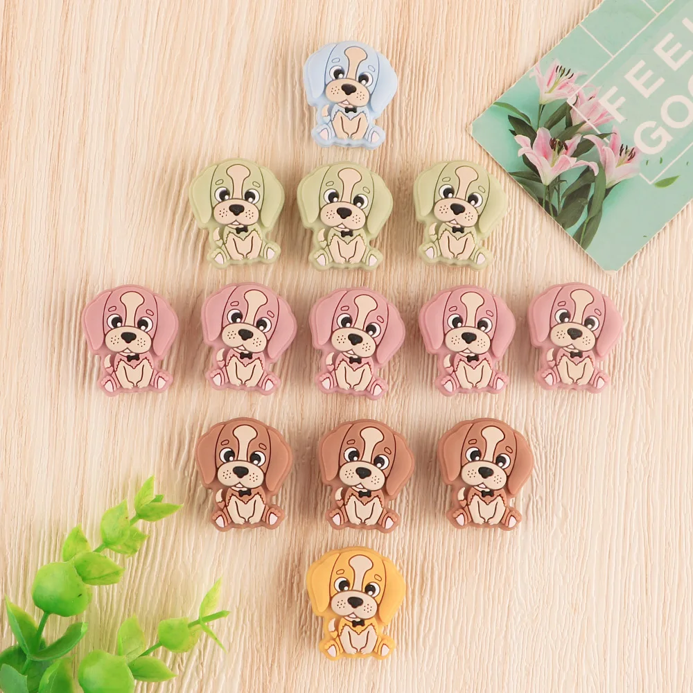 

Wholesale 50--200PCS Silicone Beads Teether Pacifier Clip New Dog DIY Baby Pacifier Chain Accessories Baby Toys Food Grade
