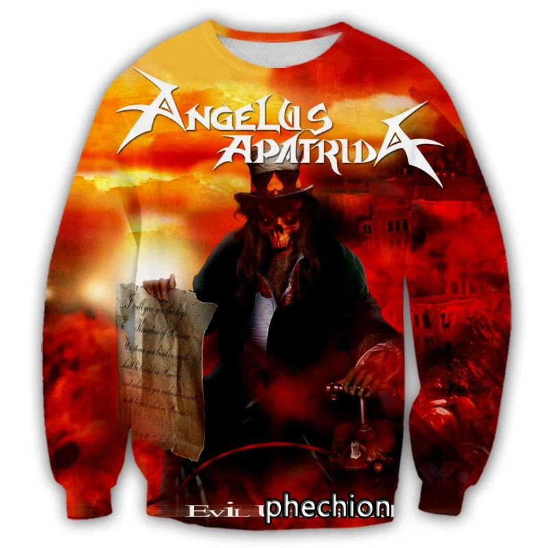 

phechion New Men/Women Angelus Apatrida Band 3D Print Casual Sweatshirt Men Fashion Streetwear Loose Sporting Sweatshirt D162