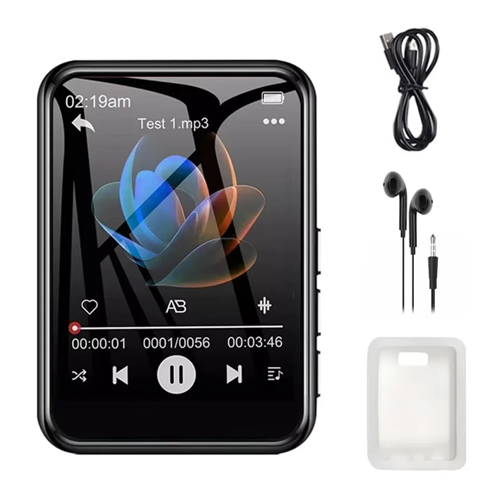 내장 32GB TF 카드 지원 MP3 플레이어 2.4인치 터치스크린 HiFi MP3 음악 플레이어 블루투스 5.4 레코더/스피커/전자책/사진 기능 탑재