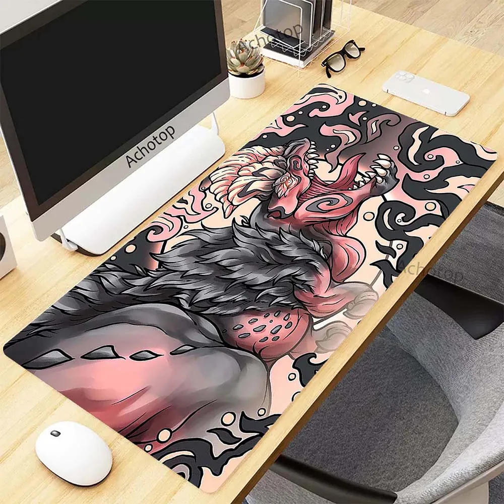 

Monster Hunter Mouse Pad Gaming Mousemat Large Desk Mat Pc Gamer Accessoires Mousepad Speed Keyboard Pads XXL Oversize Mause Pad