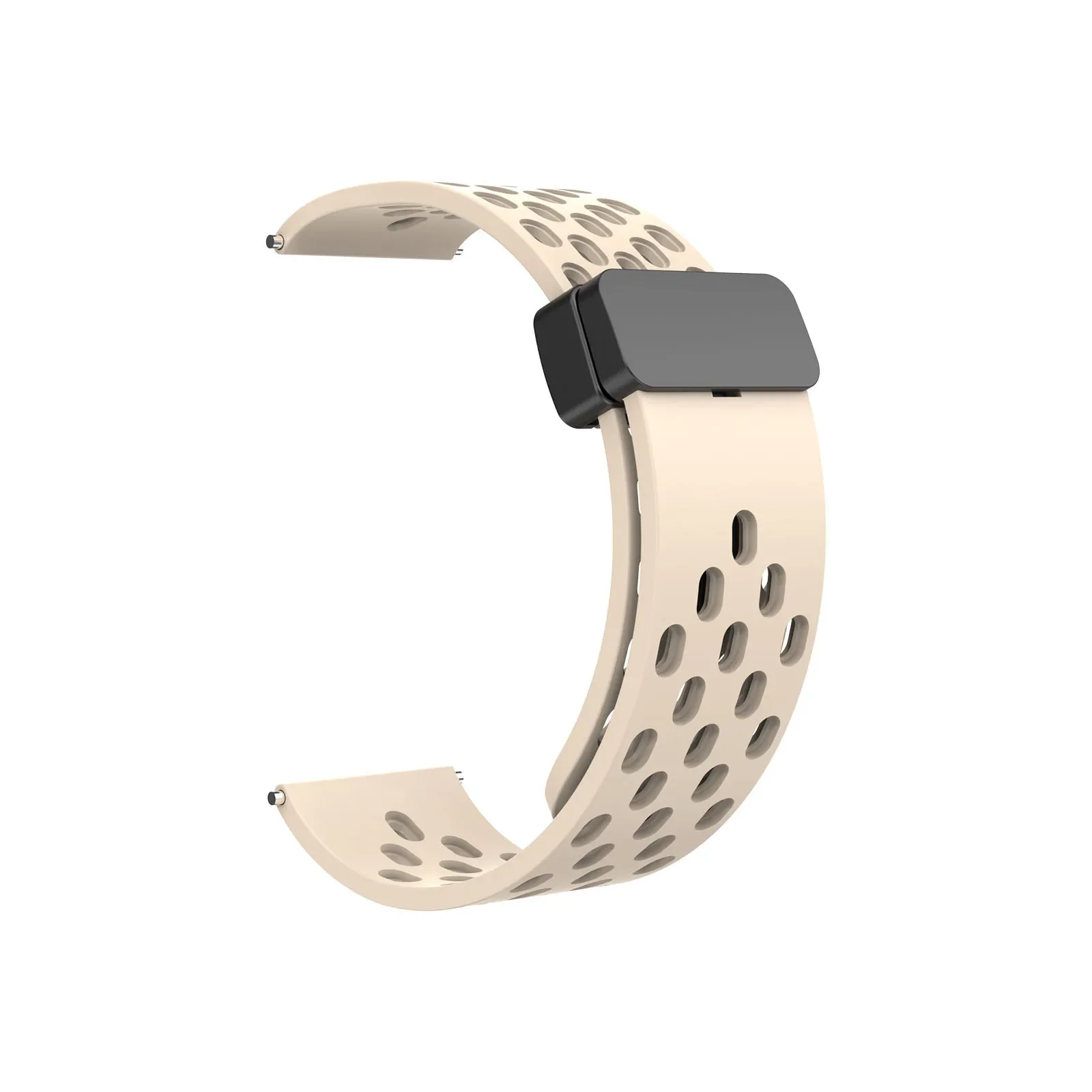 Magnetic Silicone Smartwatch Strap - 22mm/20mm Adjustable Band in Multiple Colors