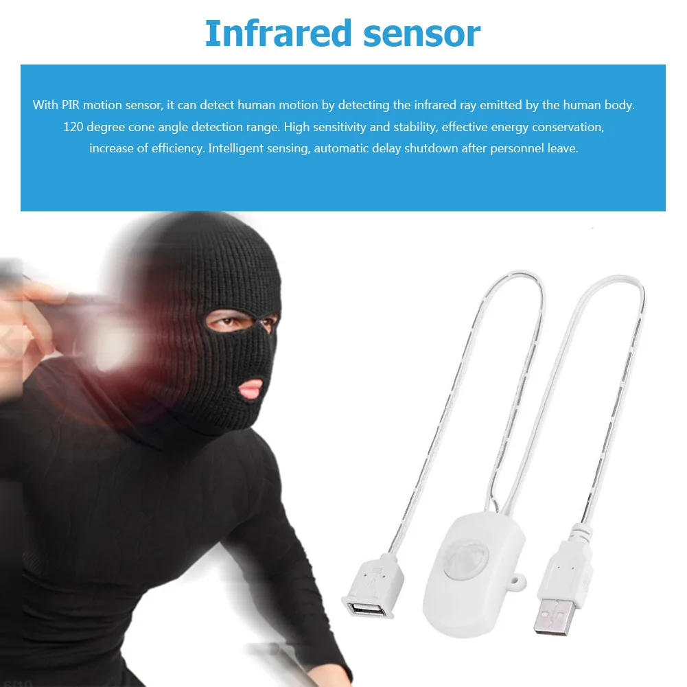 USB PIR Motion Sensor Switch for LED Lights