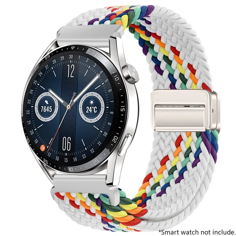 Adjustable Nylon Buckle Strap for Smartwatches - 22mm/20mm
