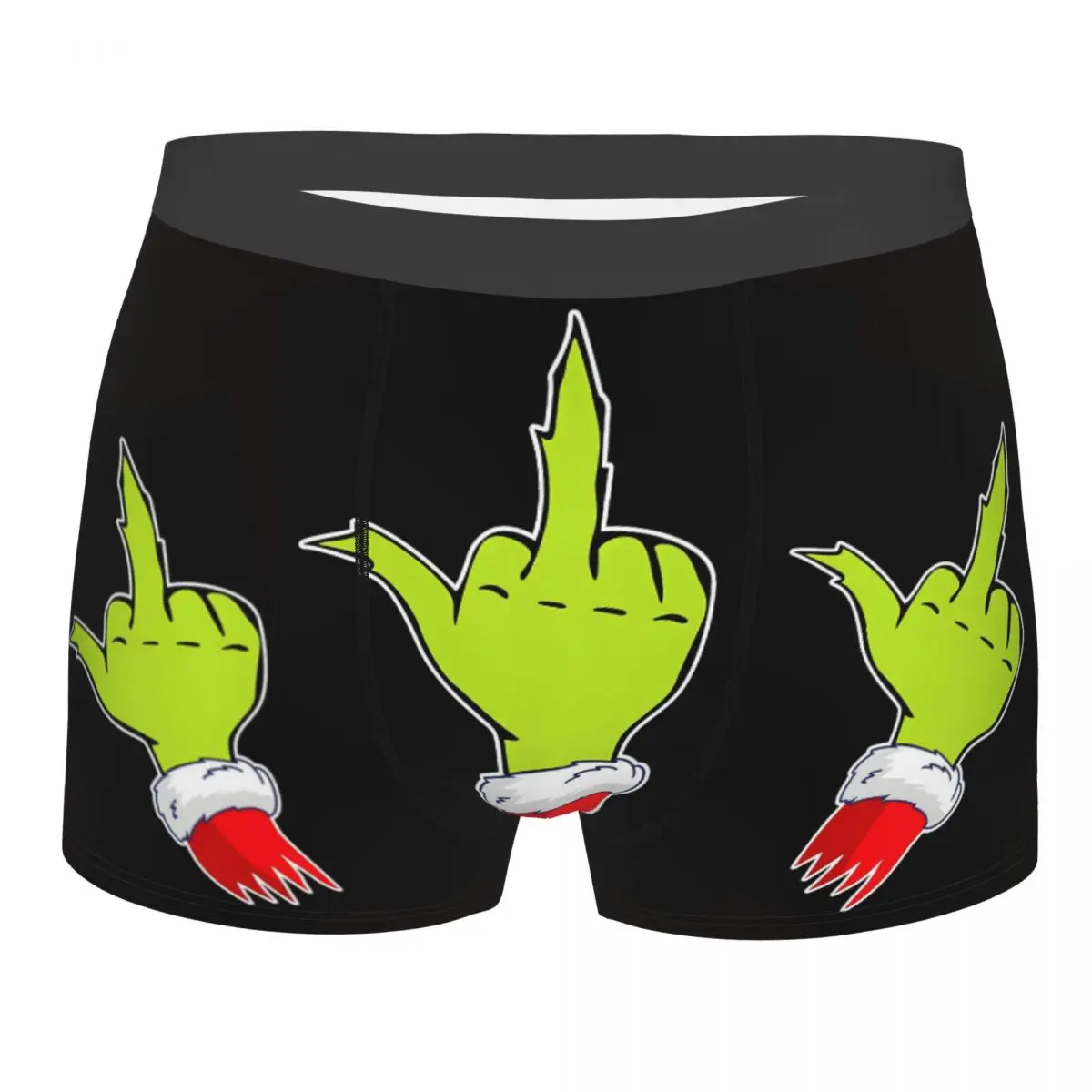 

Adult Humor Anti Christmas Men Boxer Briefs Underpants S-Green-S-Grinch Highly Breathable Top Quality Birthday Gifts
