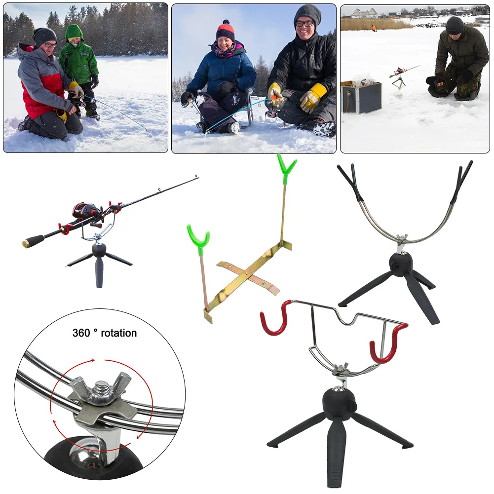 Portable Double Head Fishing Rod Holder for Winter Sea