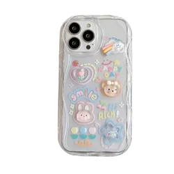 3D Korean Bear Hang Phone Case for Samsung A04 4G (NYTGZ40-SQ4N17)