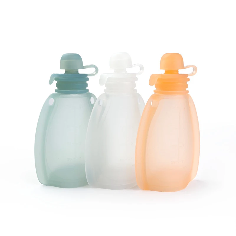 Reusable BPA-Free Baby Food Pouches - Portable Squeeze Storage Containers