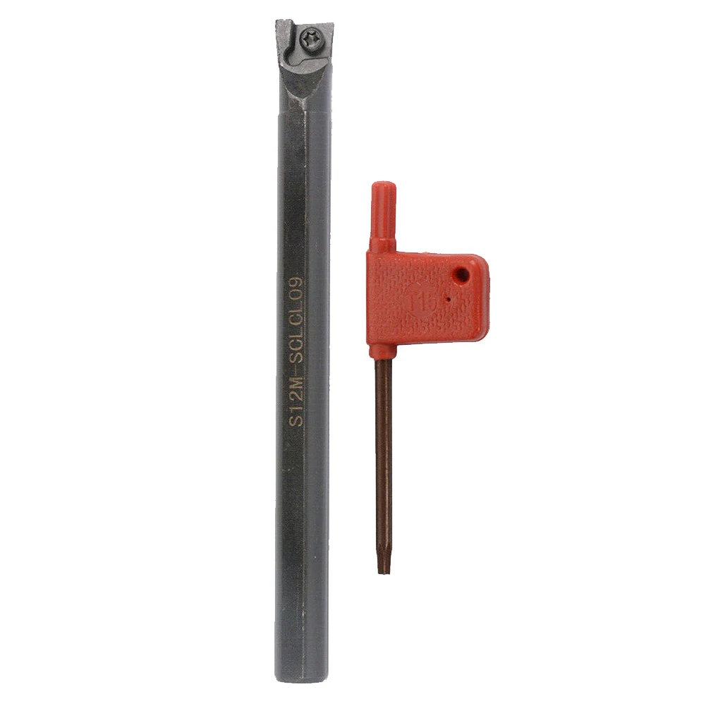 Tool Holder Turning Tool Holder INDEXABLE BORING BAR Left Hand 95 Degrees S12M-SCLCL09 With T8 Wrench Alloy Steel