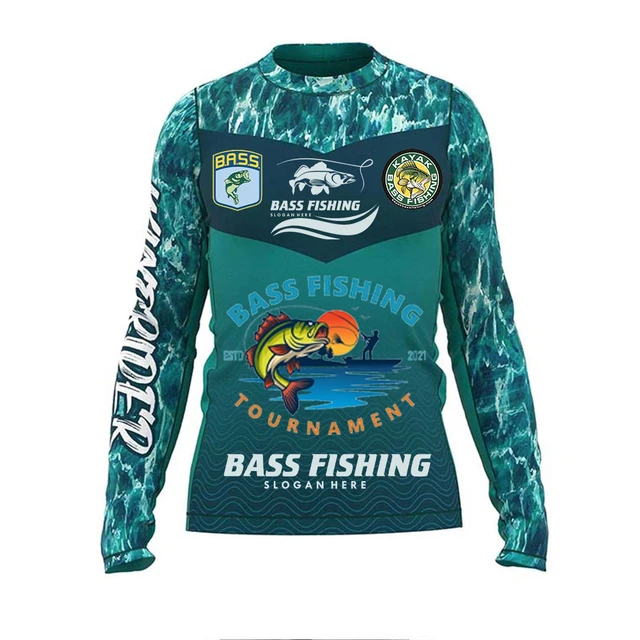 New 3D Printed Long Sleeve T-Shirt Men's Women's Summer Bass