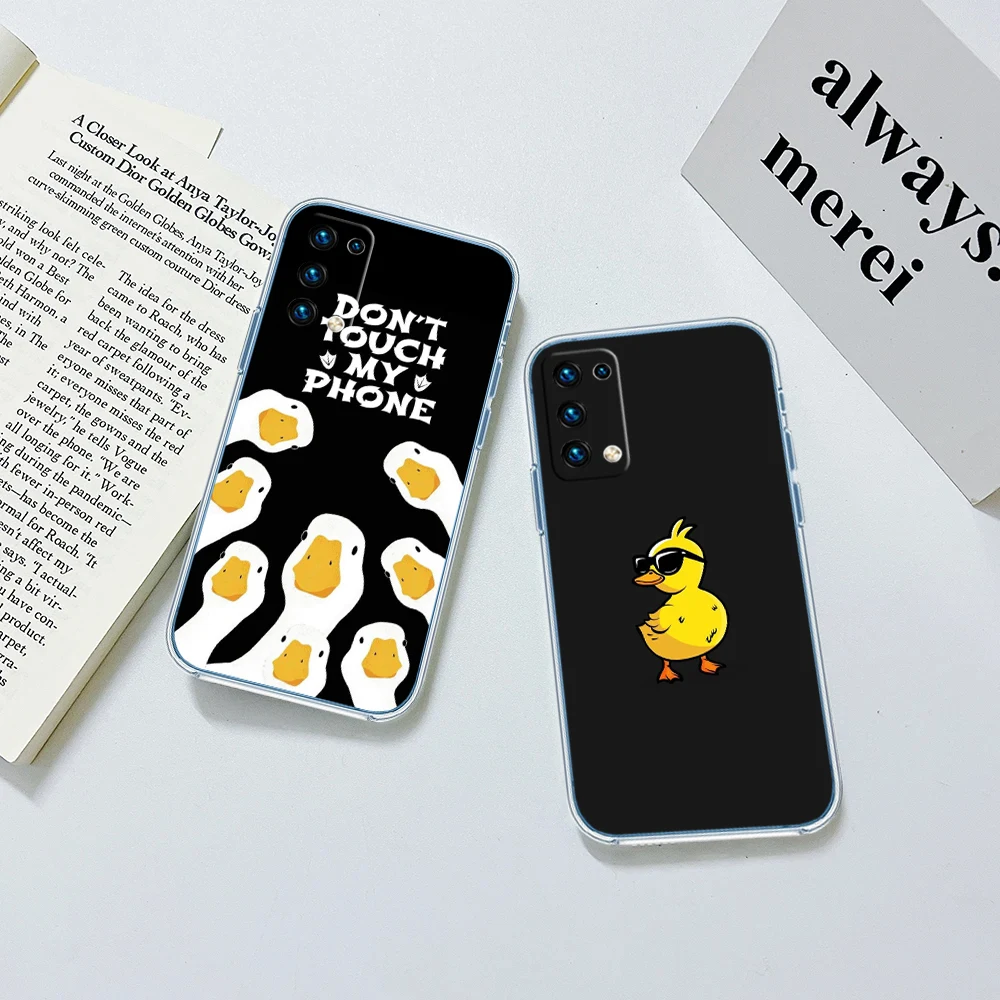 Cartoon Duck Transparent Phone Case