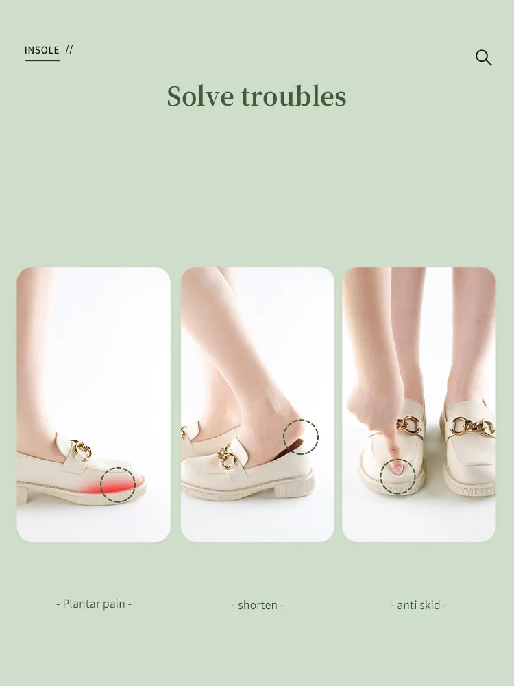 High Heels Forefoot Pads Foot Pad Half Insoles Shoes Non-slip Anti-pain Pain Relief Care Shoe Size Reducer Inserts shoe insoles forefoot pads forefoot cushion
