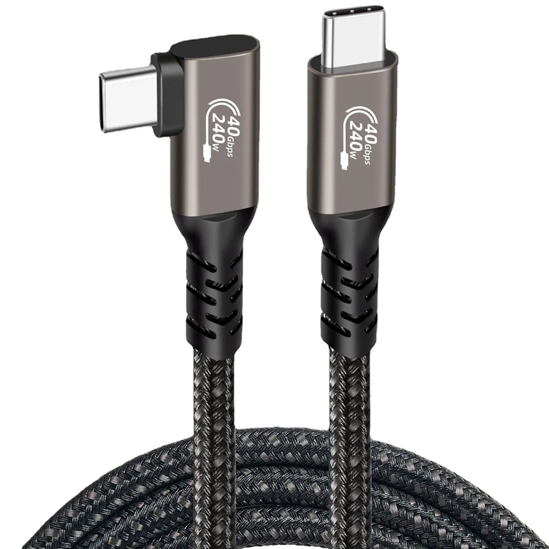 MOSHOU Cavo USB 4 Thunderbolt 4 – USB-C A C, 100W, 40 Gbps, 8K, 1 Metro – Per IPhone 15, MacBook, IPad, Pixel, PS5