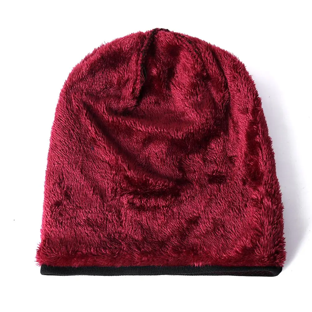 Unisex Winter Hat Simple Style Thick Knitted Outdoor Sports Ski Beanie Men & Women