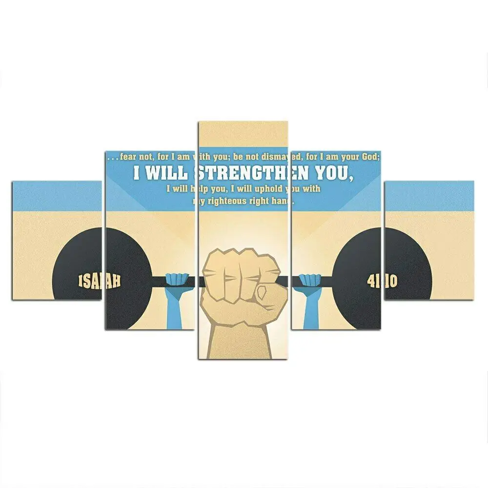 

5 шт. мультфильм вес прочность Декор холст картина настенное искусство 5 шт. картины HD печать абстрактный постер без рамки