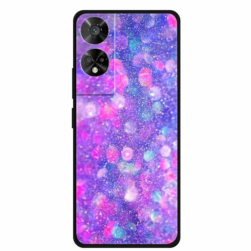 Lovely TPU Soft Silicone Painted Cat Phone Back Cover - 6.78  Coque