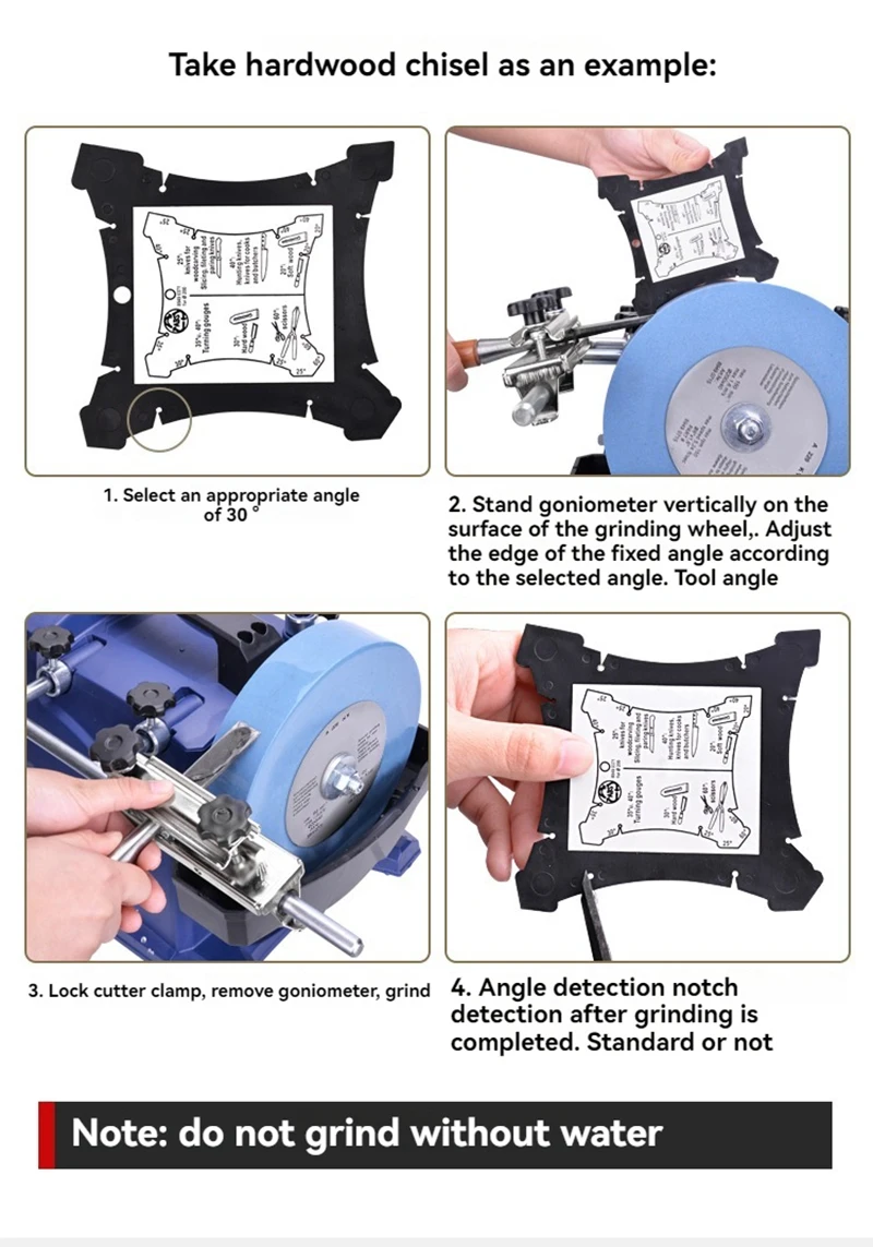 H10 10inch Low-speed Water-cooled Knife Sharpener 200W Electric Polisher Househo