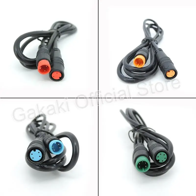 RUNCCI-YUN 2 paar waterdichte julet 3-pins e-bike verlengkabelconnector