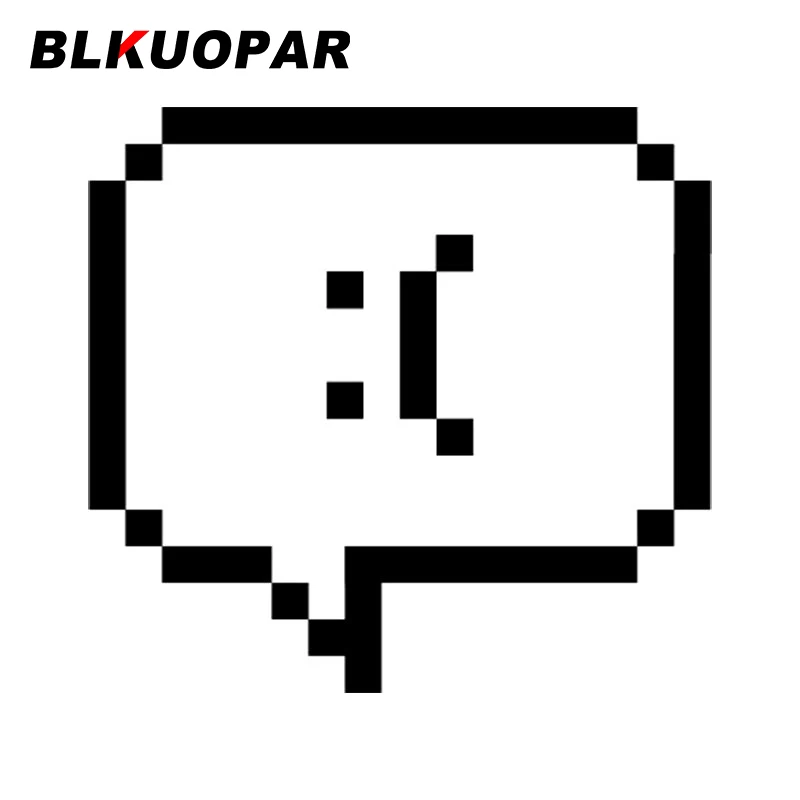 

BLKUOPAR пиксельное искусство пузырьковая речь грустный эмотикон Автомобильная наклейка высечка переводная картинка индивидуальный милый мотоцикл кондиционер украшение