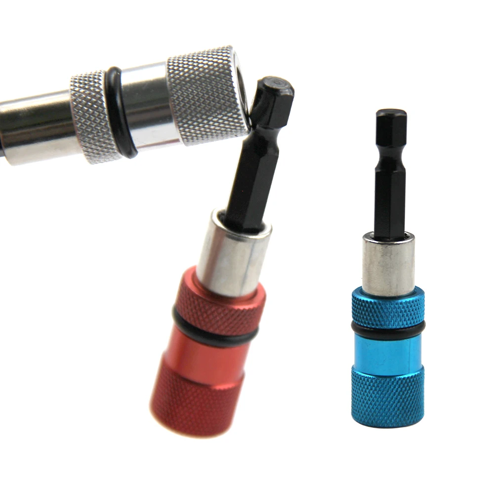 Electric screwdriver bit 1/4 Stainless Steel Electric Screwdriver Bit Limit Magnetic Connecting Rod Screwdriver Depth Adjustable Extension Rod Tool