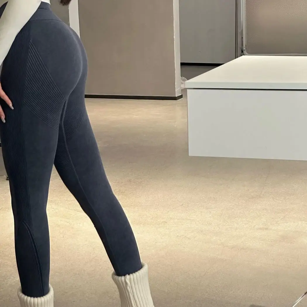 Invisible Open Outdoor Sex Pants Women's Fashion Seamless Leggings High Waist Tight Yoga Sweatpants Stretch Hip Lift Faux Jeans