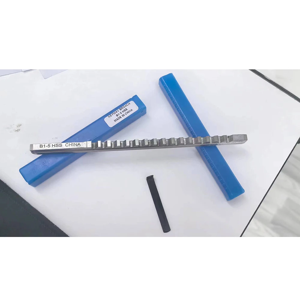 5mm B1 Push-Type Keyway Broach Metric Sized with Shim High Speed Steel Cutting Tool for CNC Machine