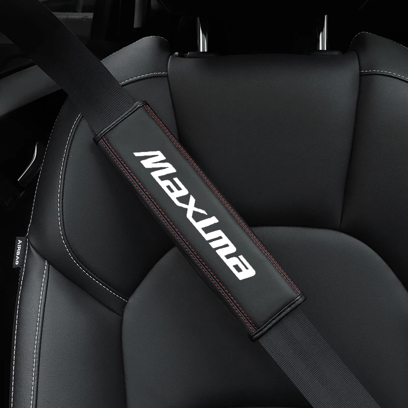 

for Nissan Maxima 2010 2016 2017 1pc Cowhide Car Interior Seat Belt Protector Cover For Nissan Maxima car Auto Accessories