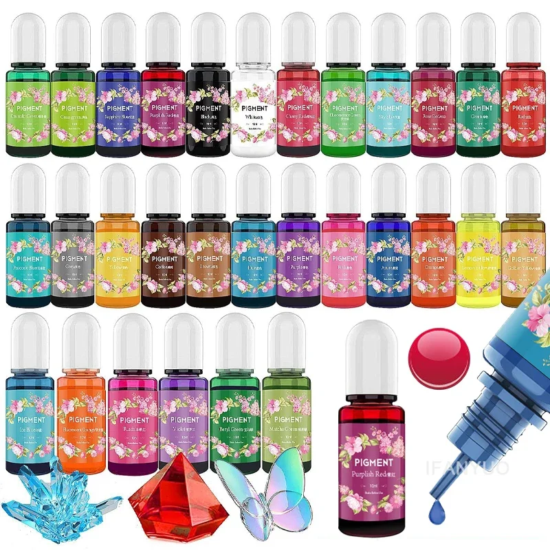 Epoxy Pigment 30 Color Liquid Epoxy UV Resin Dye Transparent Colorant