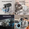 HAUSWIRT Electric Stand Mixer, LED Household Stand Mixers, 5.3QT Electric Food Mixer Stand, 11Speeds 3-IN-1 Kitchen Stand Up 6