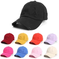 Trendy Streetwear Hip Hop Worn Hole Face Cap For Women Men Orange Purple Letter Summer Snapback Cap 1