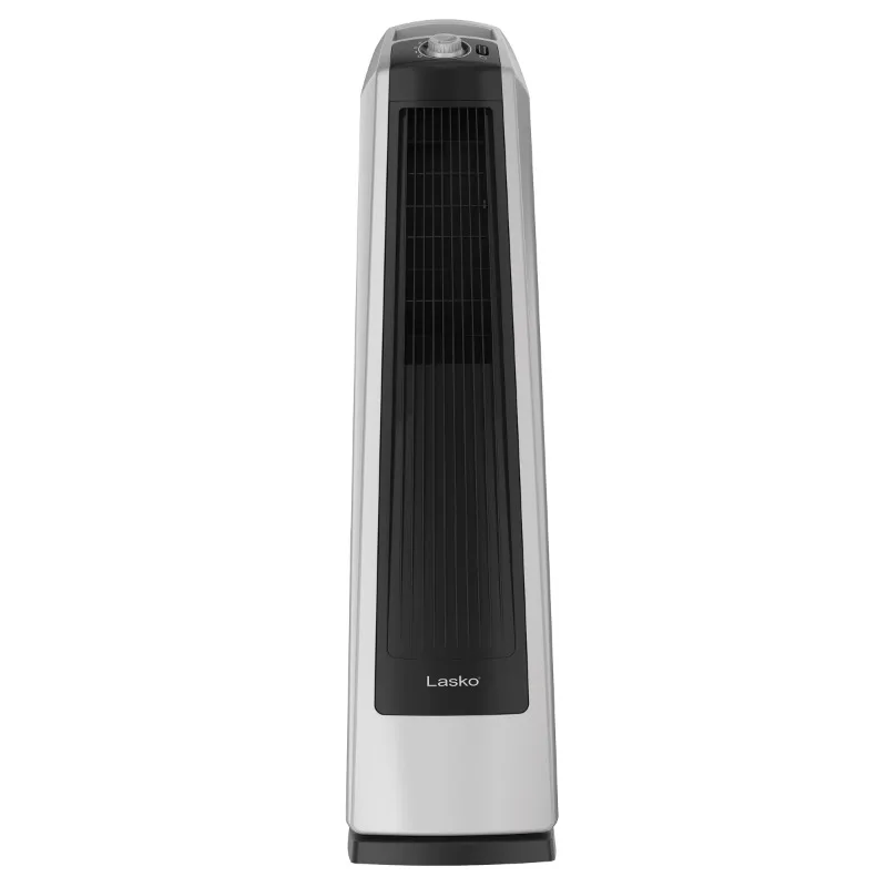 Lasko Oscillating High Velocity Tower Fan with 3 Speeds, U35105, Gray/Black