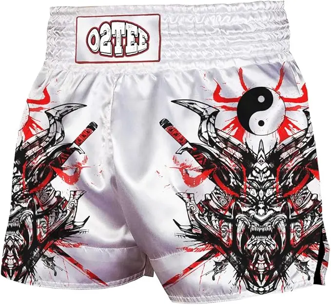 Custom Unisex Samurai MMA Muay Thai Mask Shorts for Men Women Gym Boxing Kickboxing