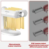 Manual Pasta Maker Machine,3-in-1 Pasta Maker with 7 Adjustable Thickness Settings,Noodle Maker,Manual Pasta Maker 2