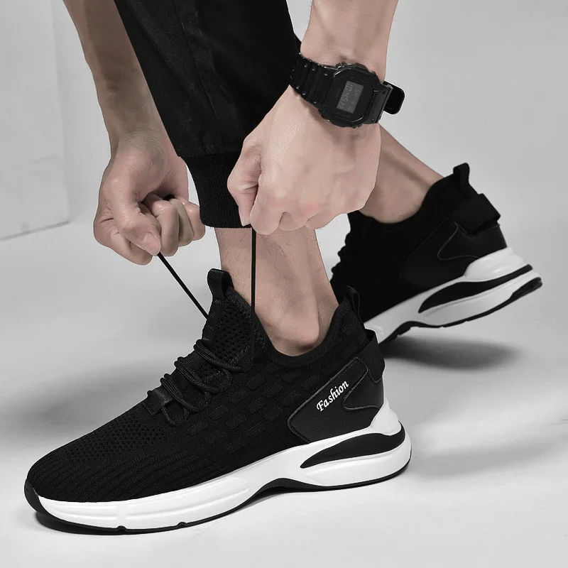 Breathable Mesh Elevator Shoes Men's Sneakers Height Increasing Shoes Leisure Sports Taller Shoes Man Increase Shoes Insole 8cm 5