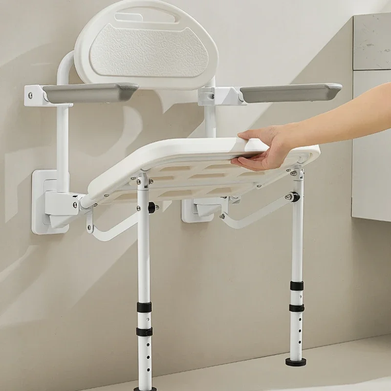 Elderly Shower Chair Waterproof Ergonomic Folding Chairs Pregnant Stool Bath Accessories Assist Getting Up Bathroom Furniture