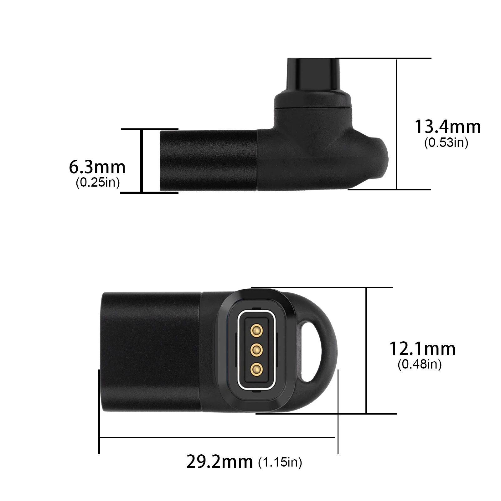 USB C Charger Adapter with 90-Degree Connector