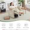 Oversized Fabric Recliner Chair with Phone Holder, Swivel Rocking Chair Reclining, with Lumbar Support, Beige Children's Sofas 5