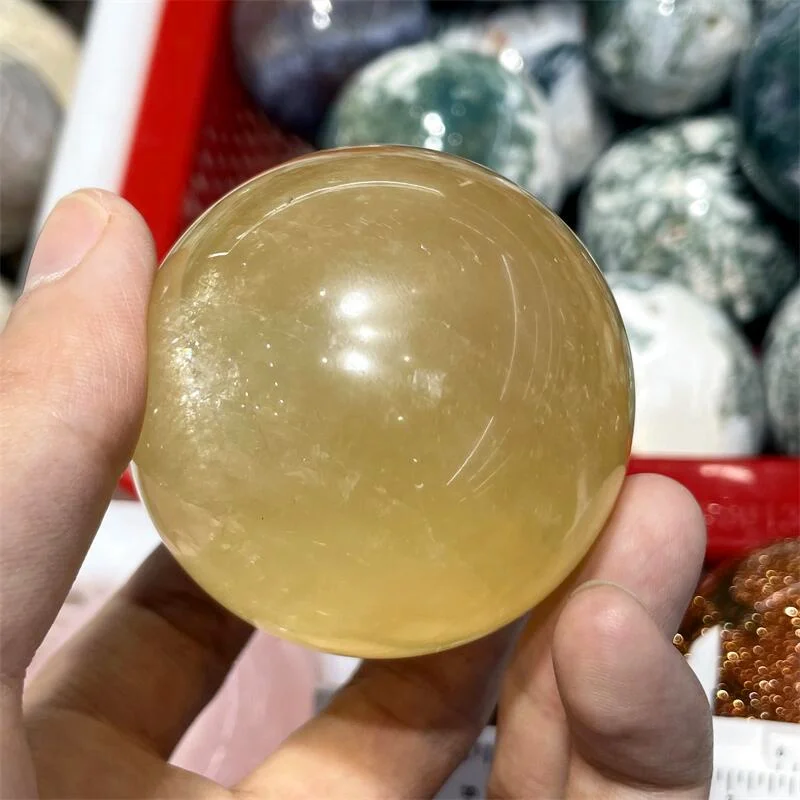 

5.5CM Natural Calcite Sphere Crystal Ball Polished Massage Sphere Reiki Healing Home Decoration Crafts Stone Crafts